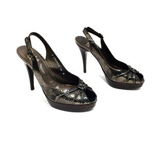 🌸 Stuart Weitzman Snakeskin Slingback sz 10 🌸